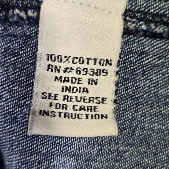 Studio West Denim Skirt Y2k 70s Large Blue Jean Cotton 34 waist - Picture 8 of 9